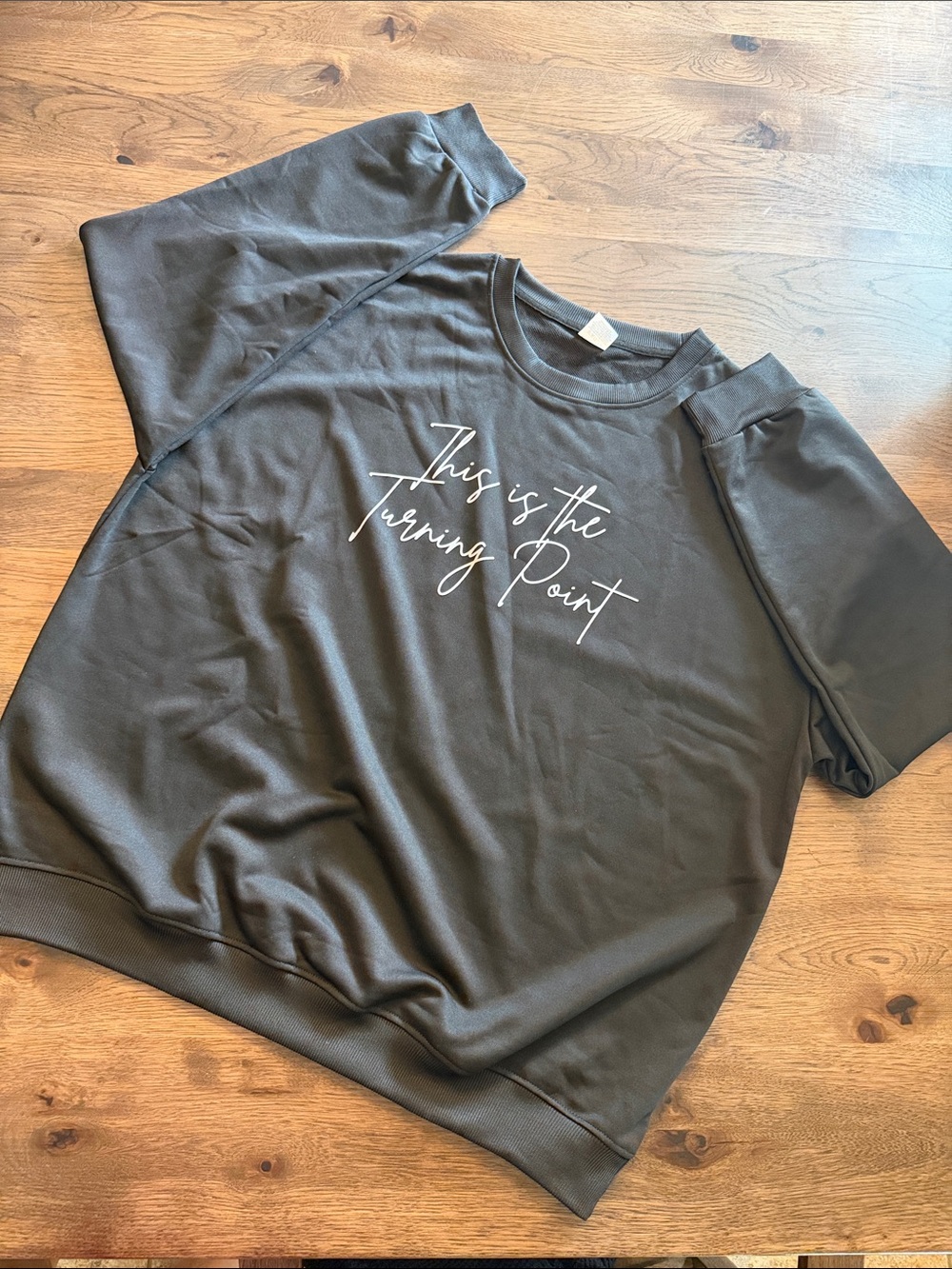 Men's Eruo 3XL Black "This is the Turning Point" Crewneck Sweatshirt